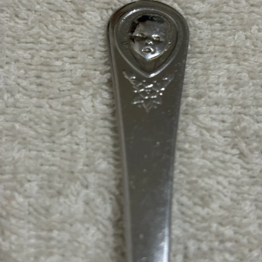 Oneida Stainless Gerber Baby Face Floral Baby Spoon 5.5